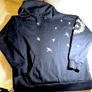 DEAD THAN COOL BLACK HOODIE HEAVY WEIGHT SIZE MEDIUM KANAGROO POCKET LIKE NEW!